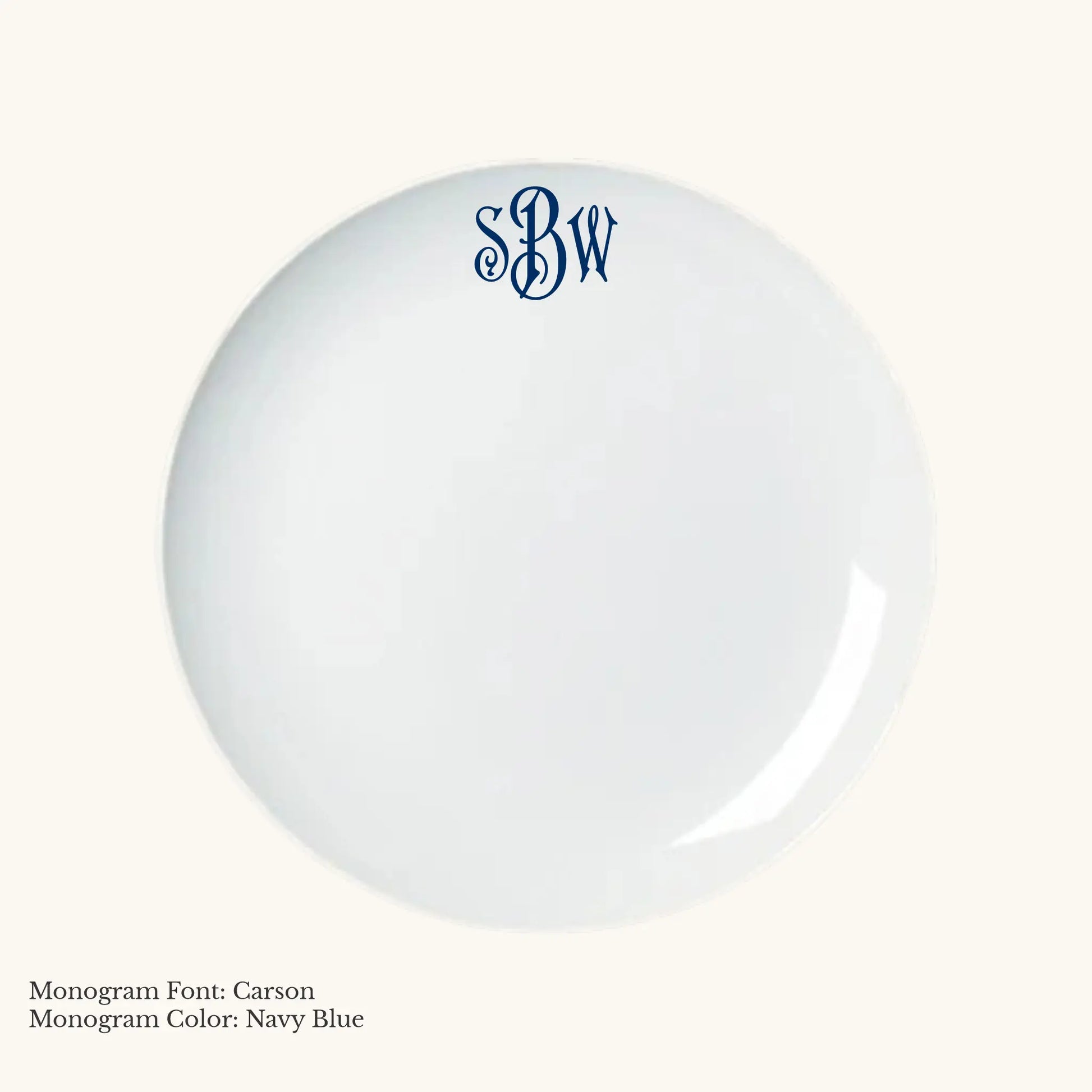 Chic Salad Plate, 8 3/8" - Custom Monogram Faust Heirlooms