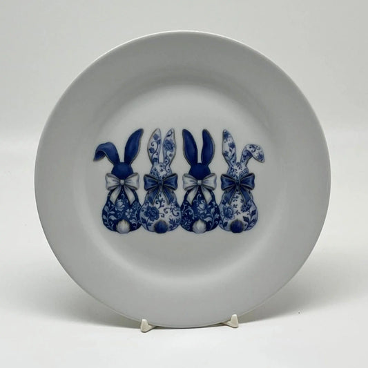 Chinoiserie Bunny Salad Plate - 7 1/2" Faust Heirlooms