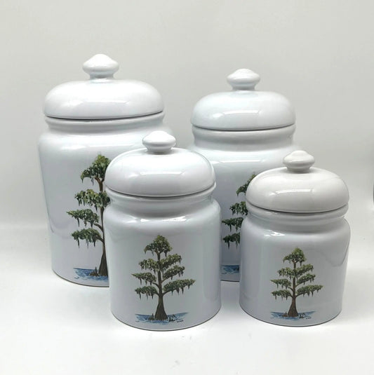 Cypress Tree Canister Set, 4pc. JD & Company