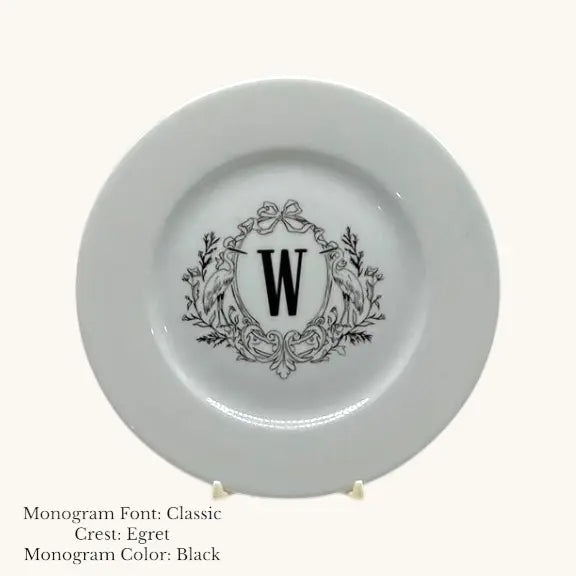 Divine Bread & Butter Plate, 6 1/2" - Custom Monogram Jane & Lizzee