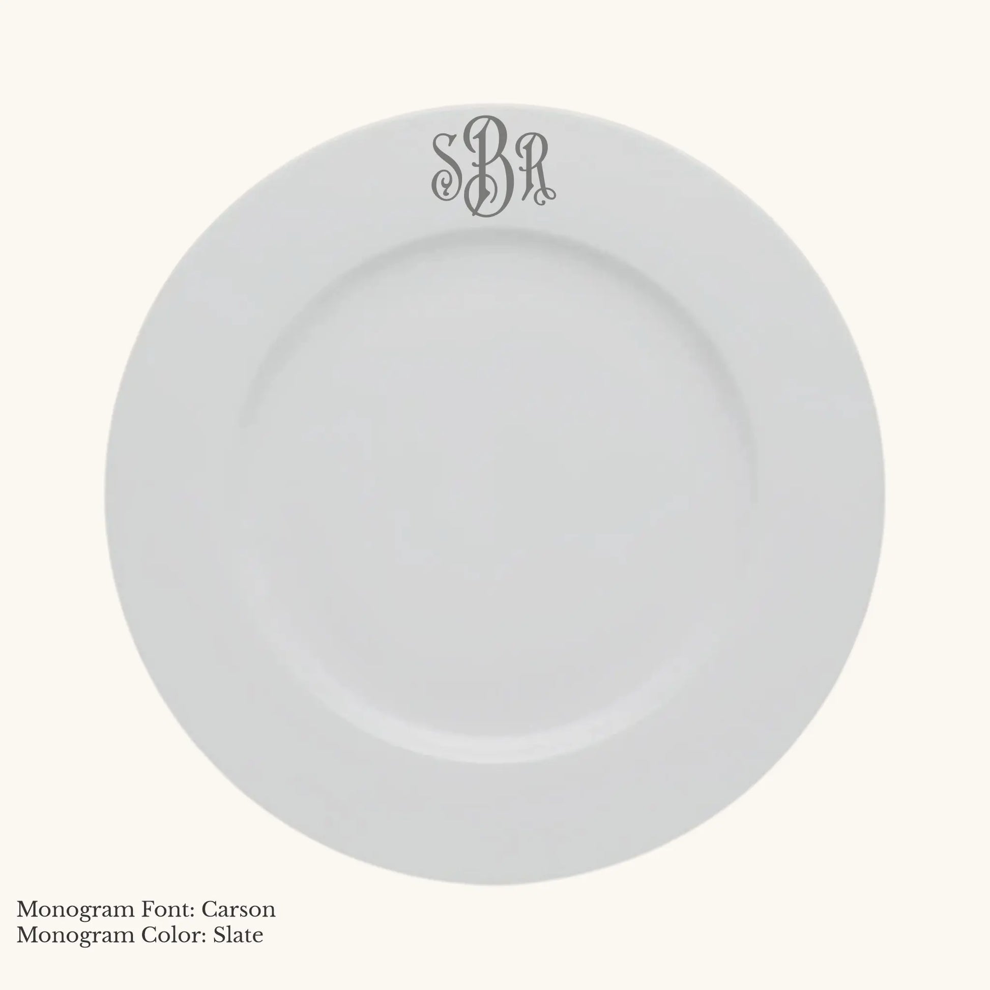 Divine Charger, 12 1/2" - Custom Monogram Faust Heirlooms