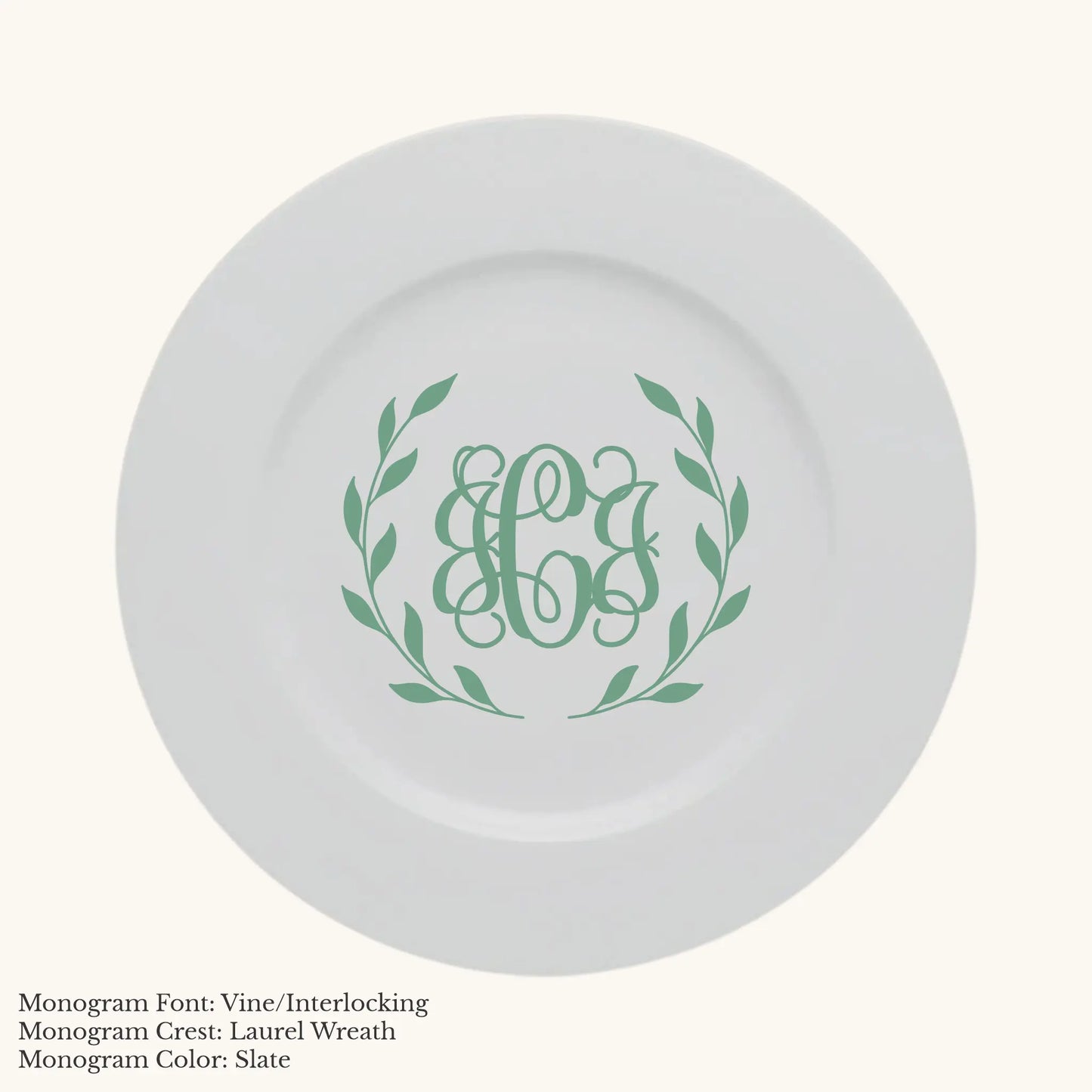Divine Charger, 12 1/2" - Custom Monogram Faust Heirlooms