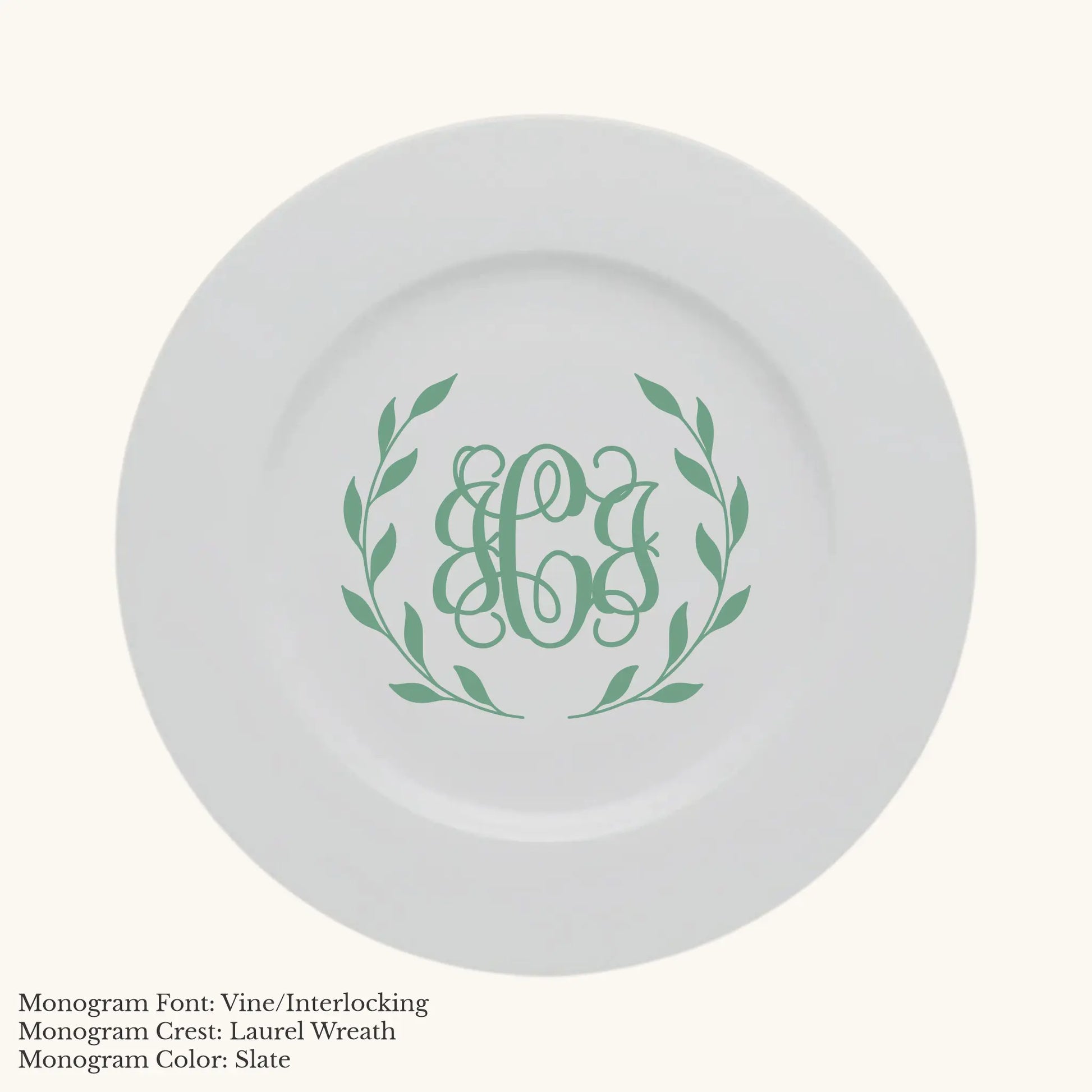 Divine Charger, 12 1/2" - Custom Monogram Faust Heirlooms
