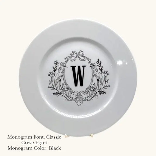 Divine Dinner Plate, 10 1/2" - Custom Monogram Jane & Lizzee