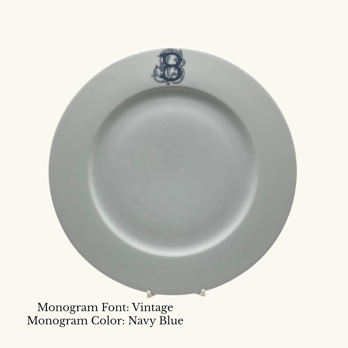 Divine Dinner Plate, 10 1/2" - Custom Monogram Jane & Lizzee