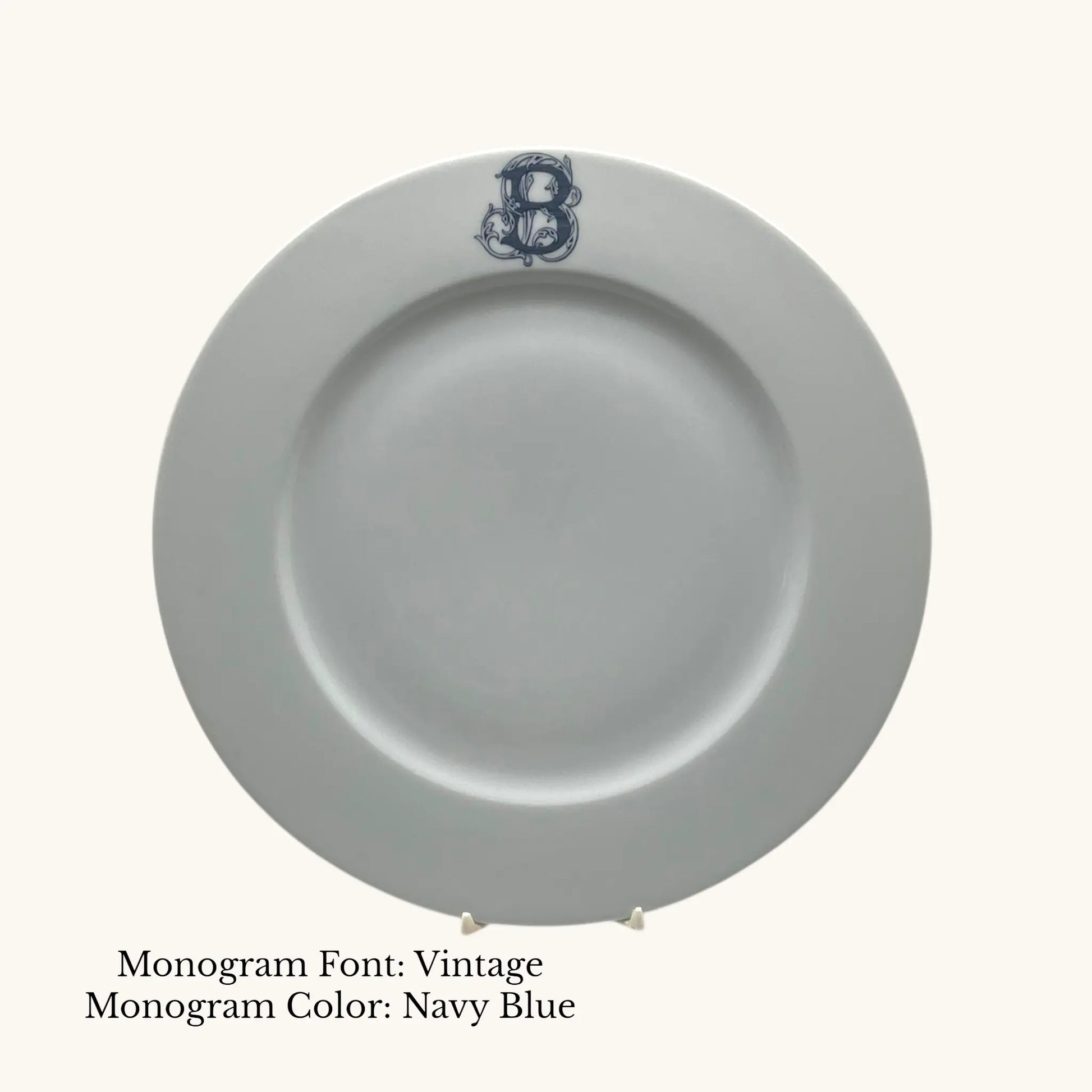 Divine Dinner Plate, 10 1/2" - Custom Monogram Jane & Lizzee