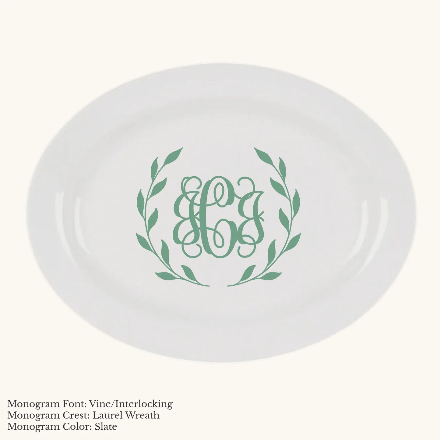 Divine Rim Platter - Custom Monogram Faust Heirlooms