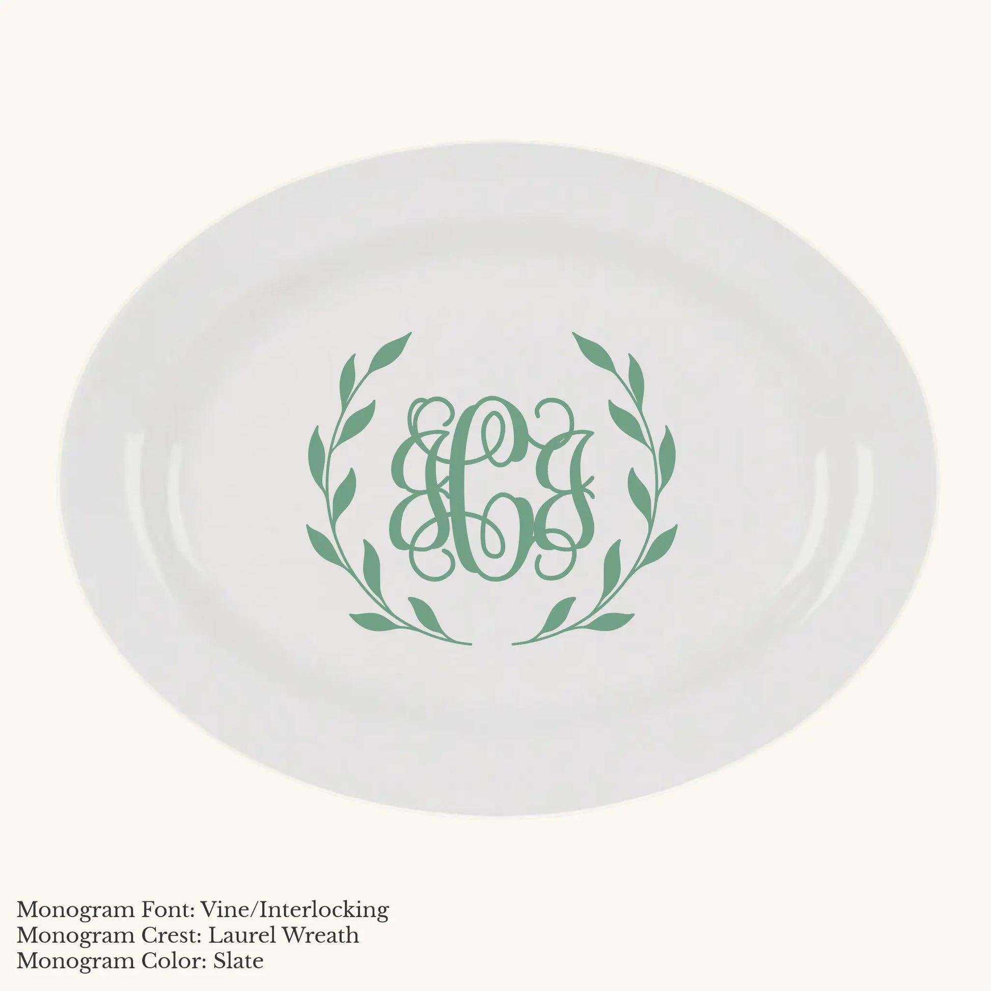 Divine Rim Platter - Custom Monogram Faust Heirlooms