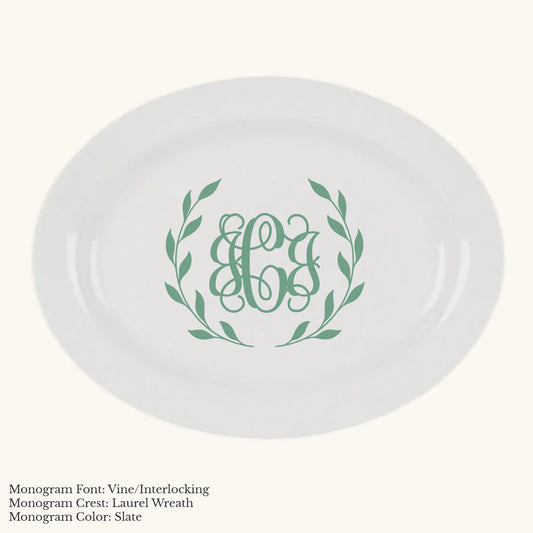 Divine Rim Platter - Custom Monogram Faust Heirlooms