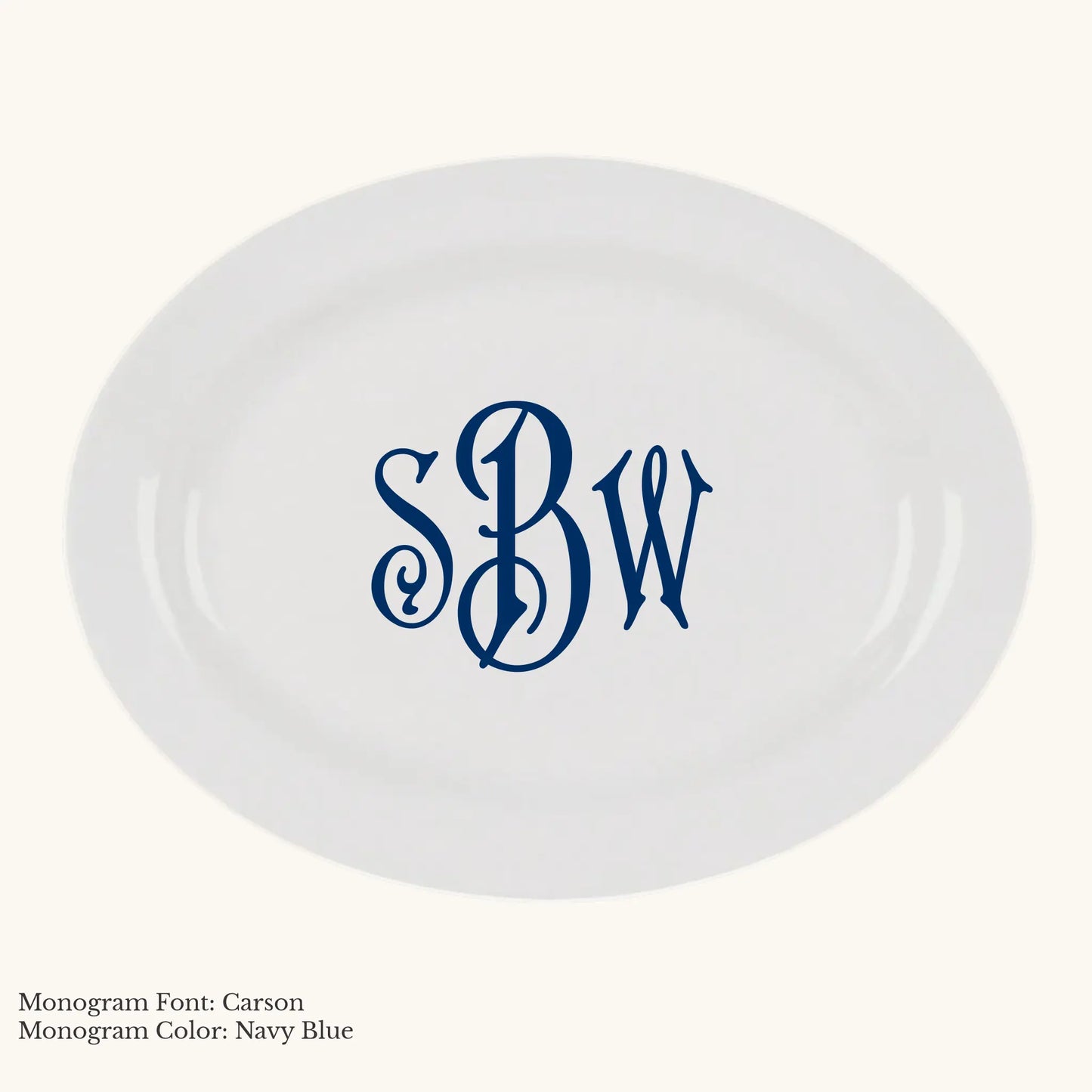Divine Rim Platter - Custom Monogram Faust Heirlooms