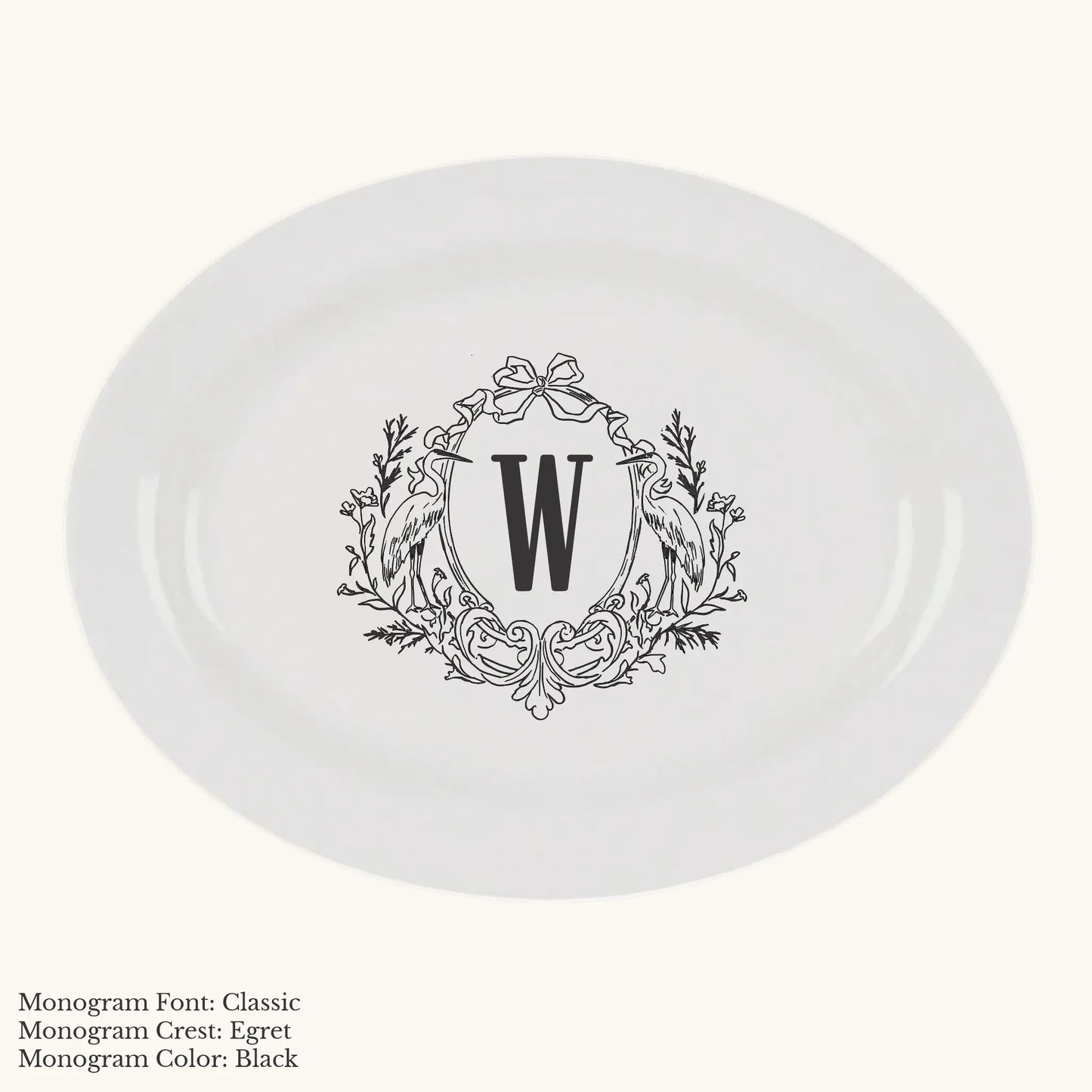 Divine Rim Platter - Custom Monogram Faust Heirlooms