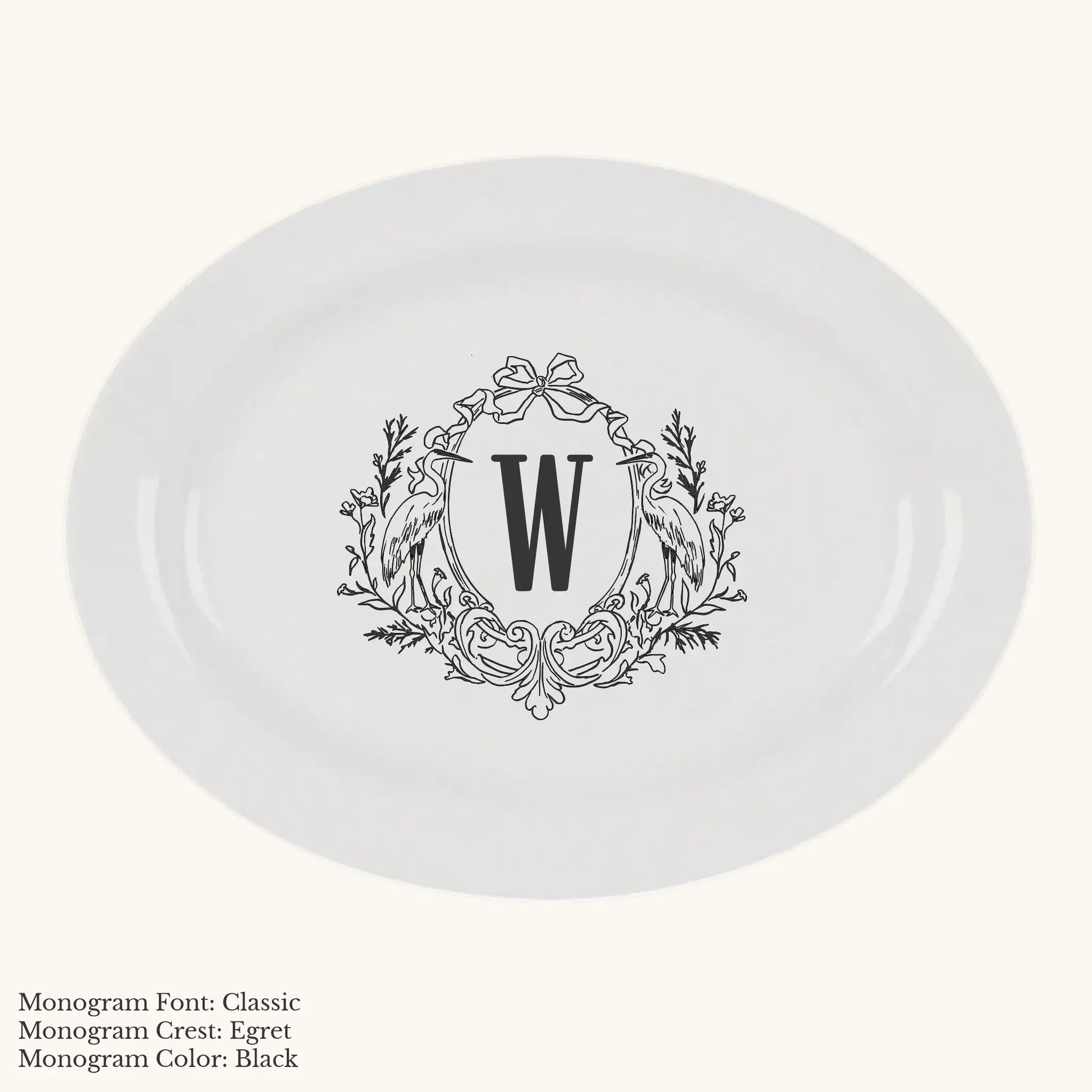 Divine Rim Platter - Custom Monogram Faust Heirlooms