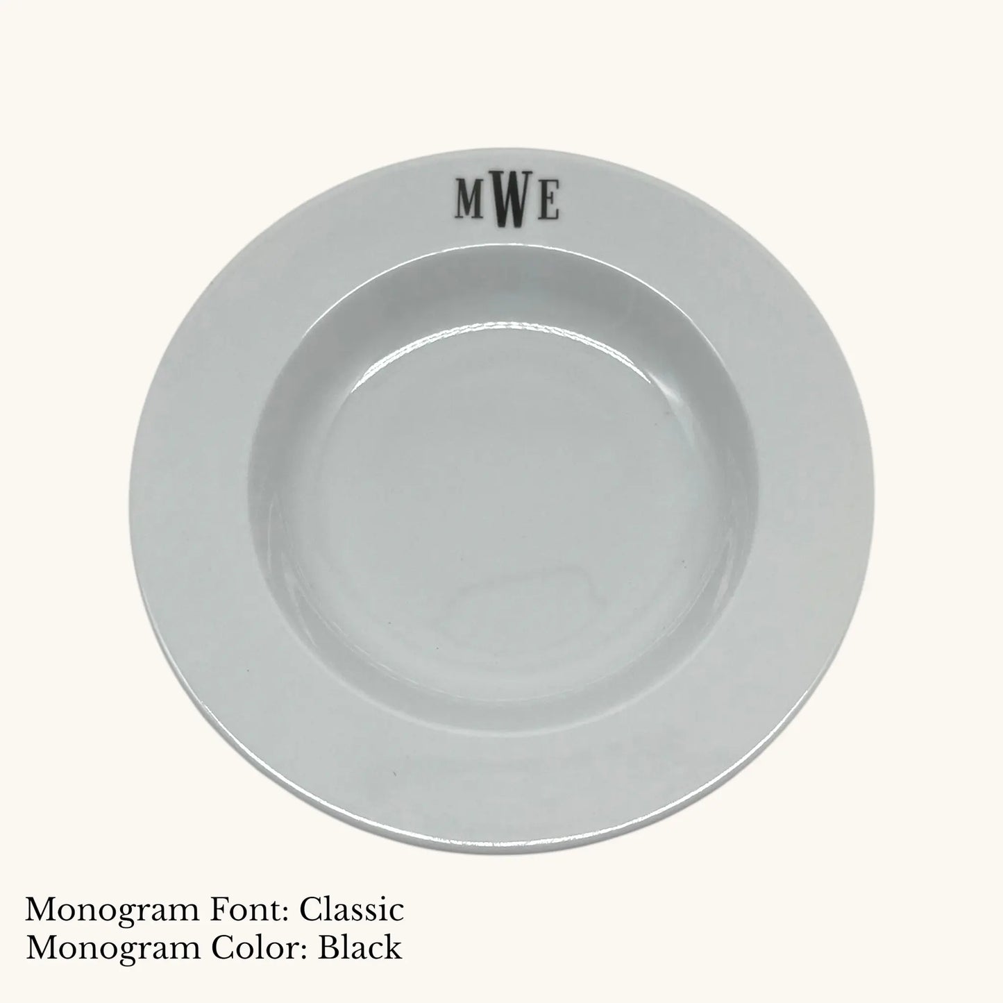 Divine Rim Soup Bowl, 8 3/4" - Custom Monogram Faust Heirlooms