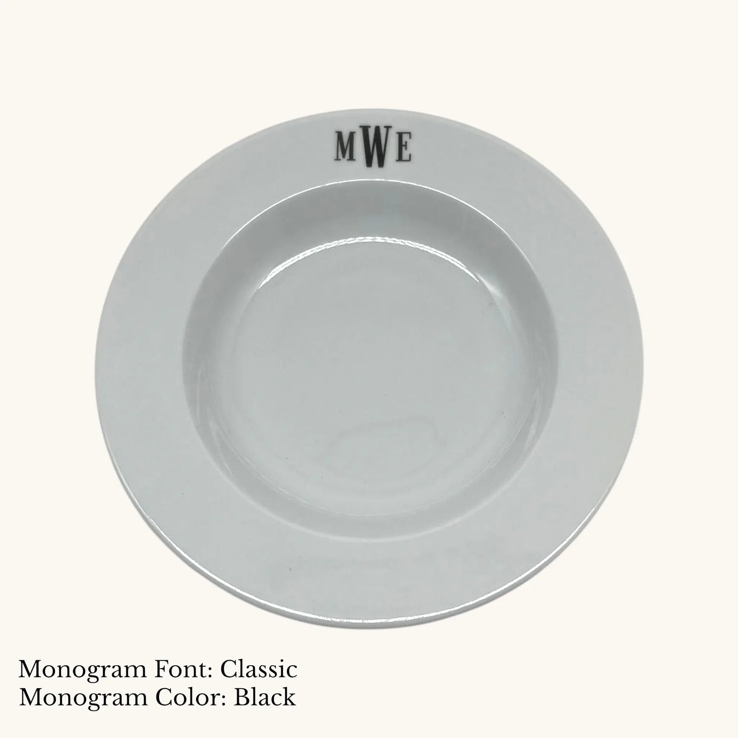 Divine Rim Soup Bowl, 8 3/4" - Custom Monogram Faust Heirlooms