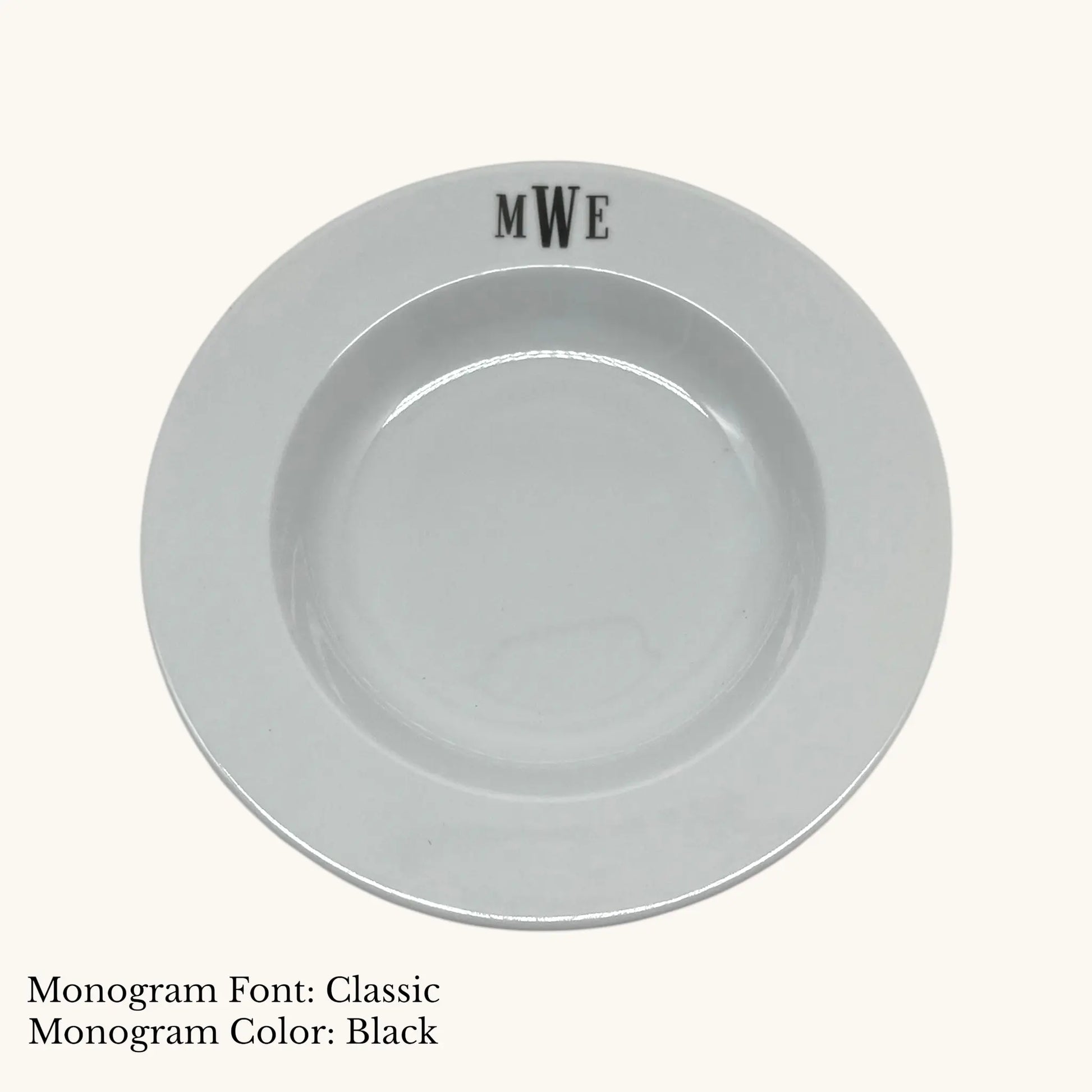 Divine Rim Soup Bowl, 8 3/4" - Custom Monogram Faust Heirlooms