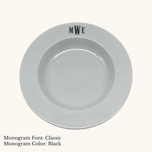 Divine Rim Soup Bowl, 8 3/4" - Custom Monogram Faust Heirlooms