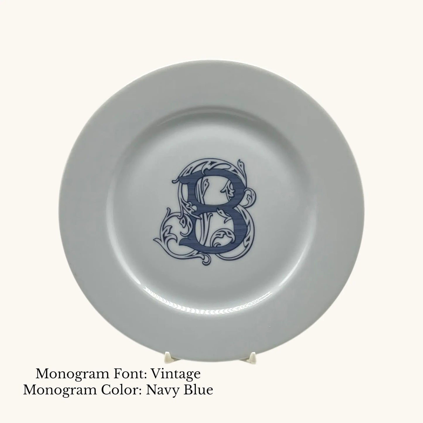 Divine Salad Plate, 8 3/8" - Custom Monogram Faust Heirlooms