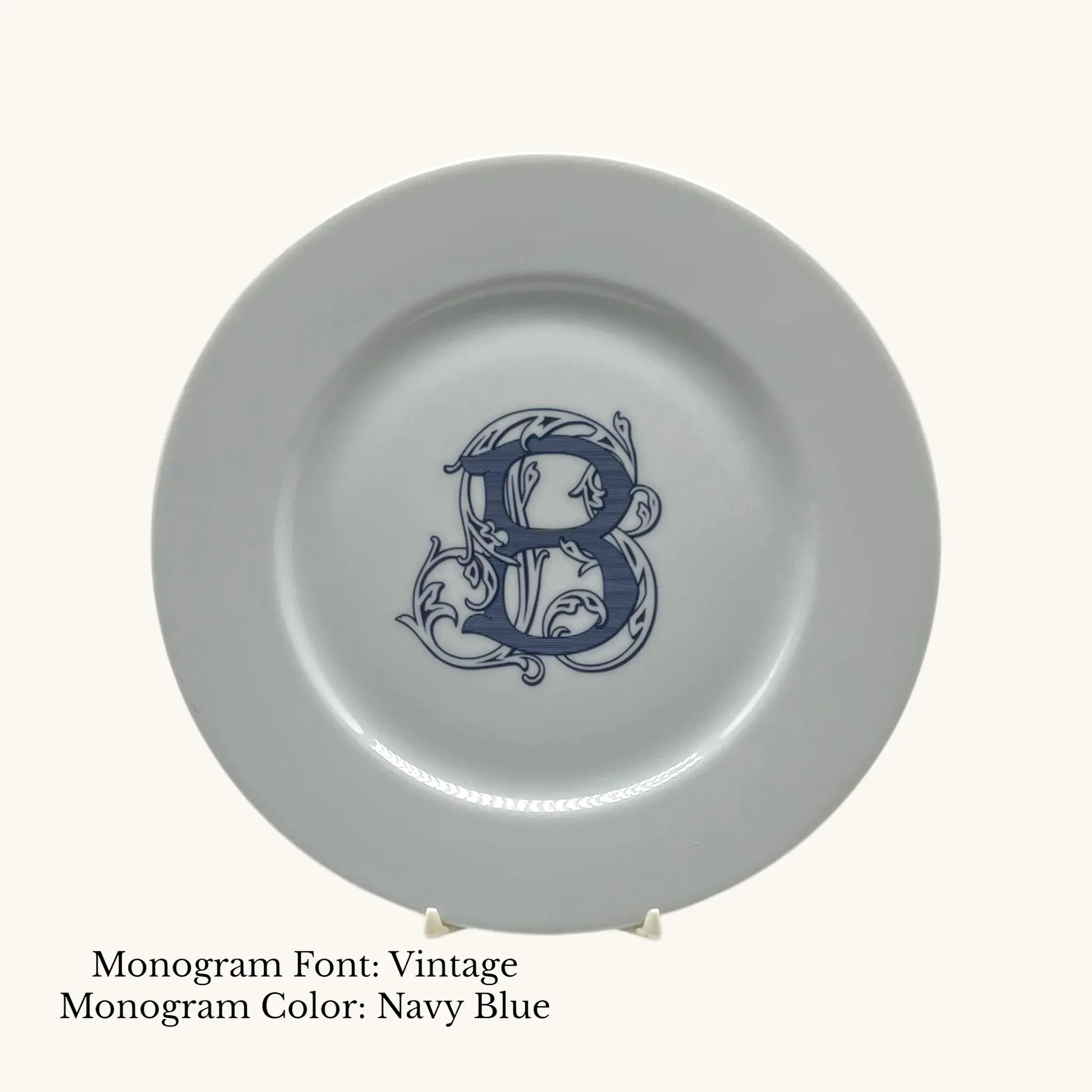 Divine Salad Plate, 8 3/8" - Custom Monogram Faust Heirlooms