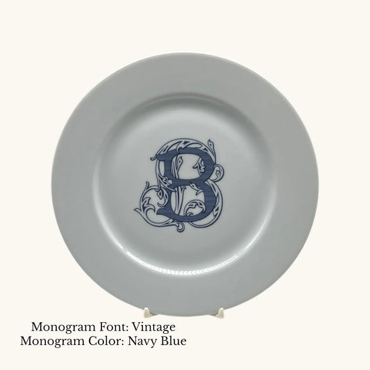 Divine Salad Plate, 8 3/8" - Custom Monogram Faust Heirlooms