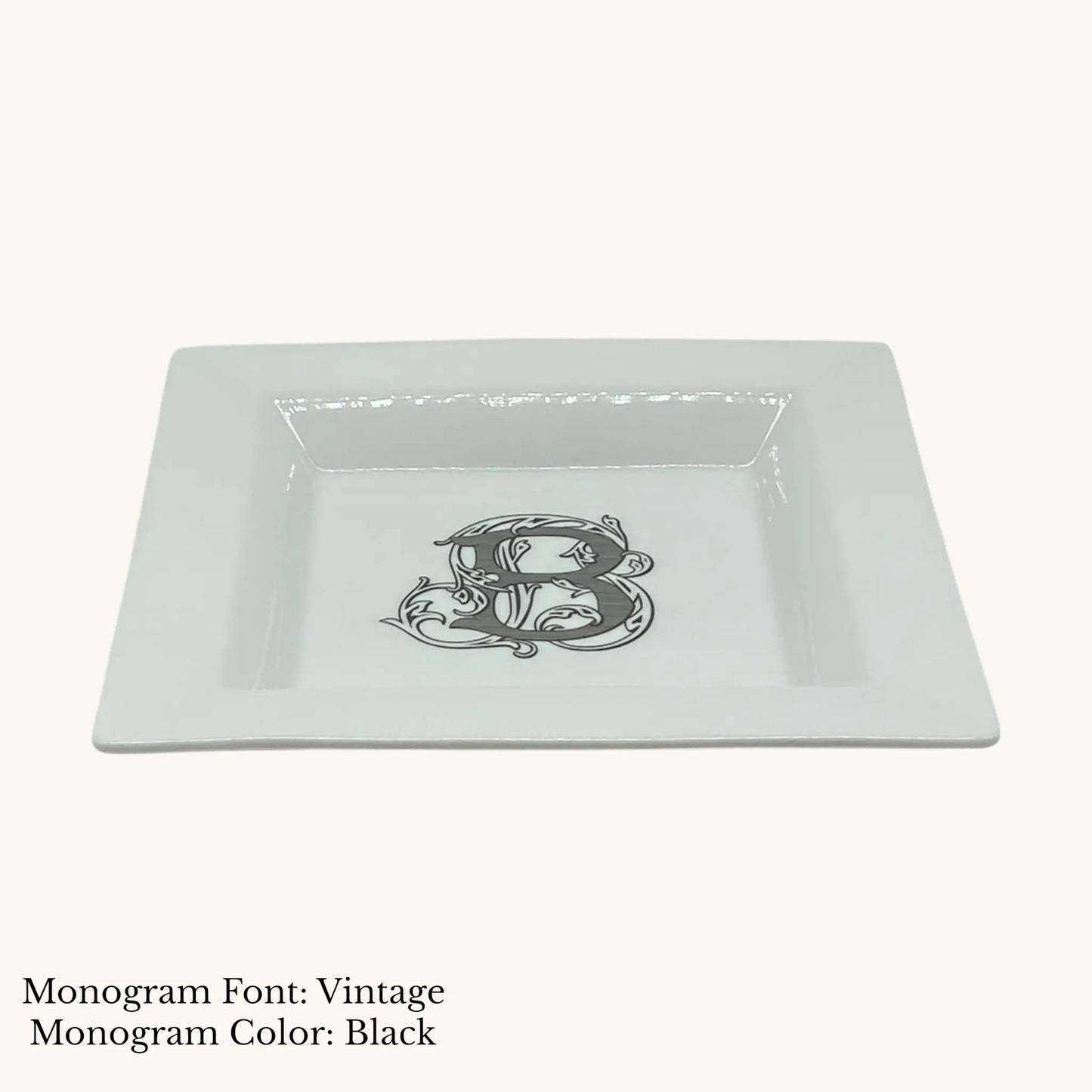 Divine Square Tray - Custom Monogram Faust Heirlooms