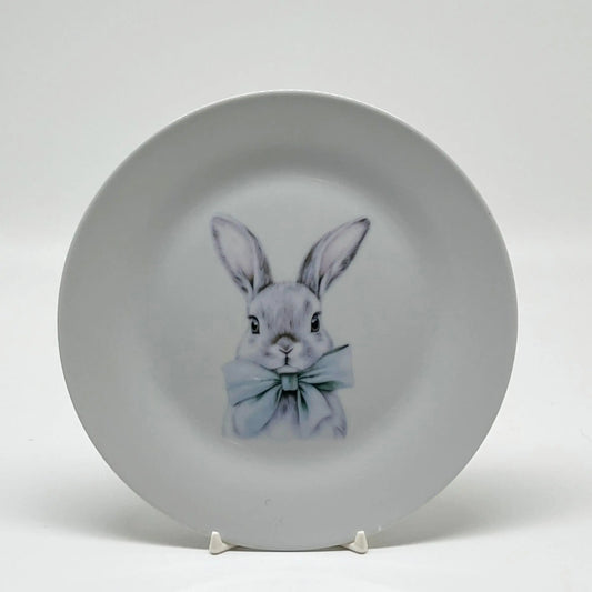 Easter Bunny Salad Plate, 7 1/2" (bunny with bow) Faust Heirlooms