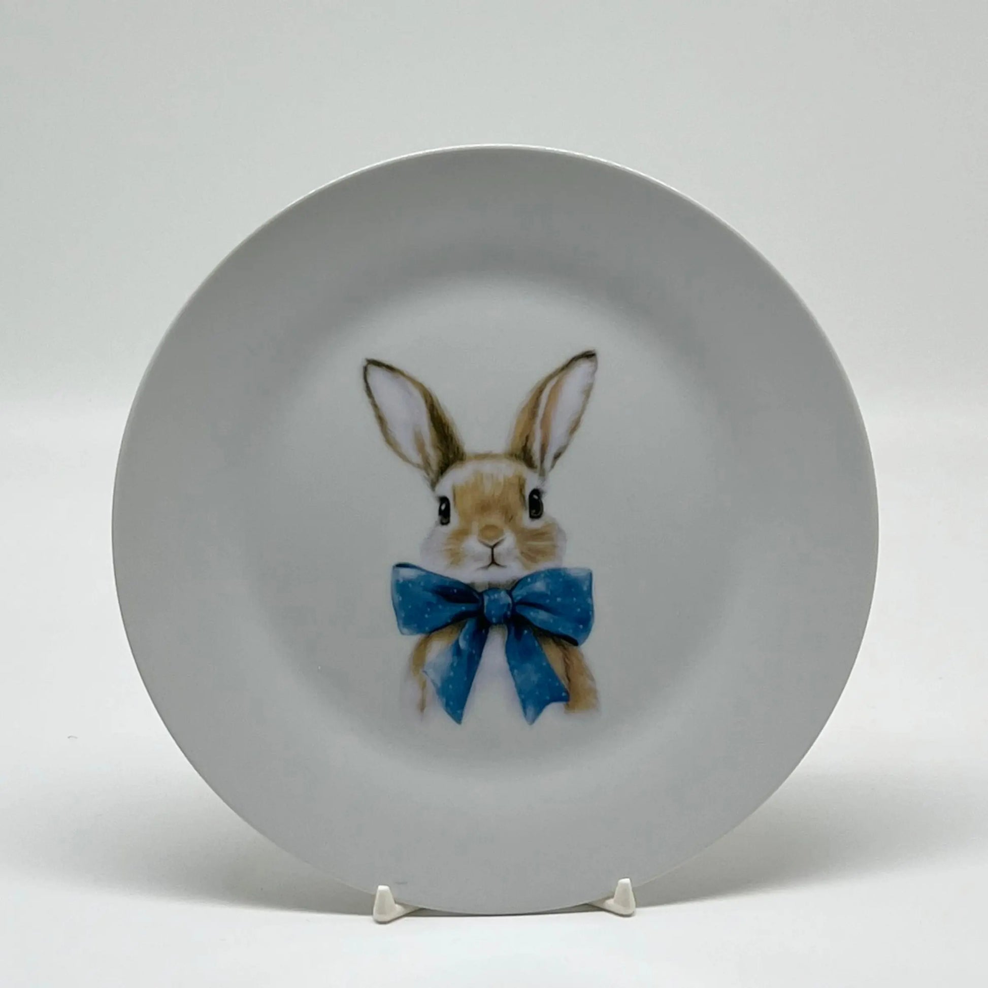 Easter Bunny Salad Plate, 7 1/2" (bunny with bow) Faust Heirlooms