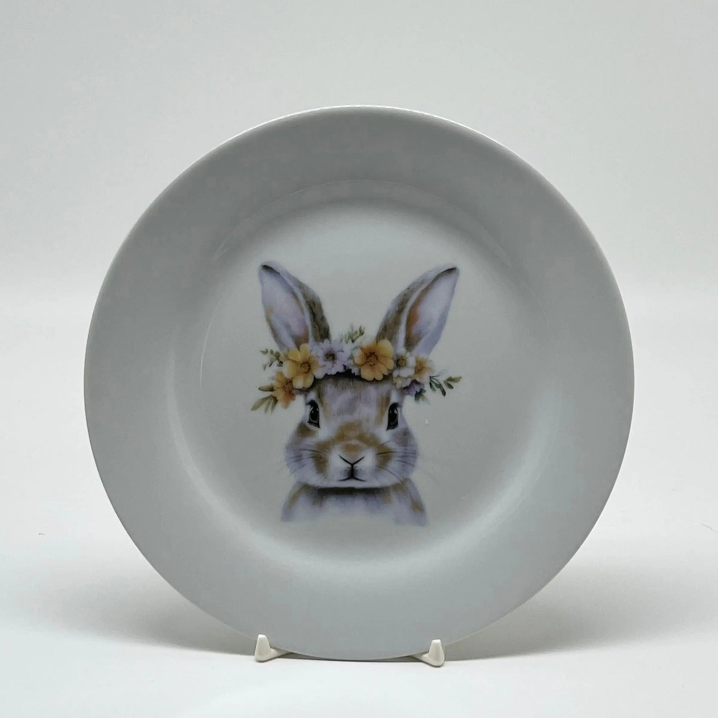 Easter Bunny Salad Plate, 7 1/2" (bunny with flowers) Faust Heirlooms