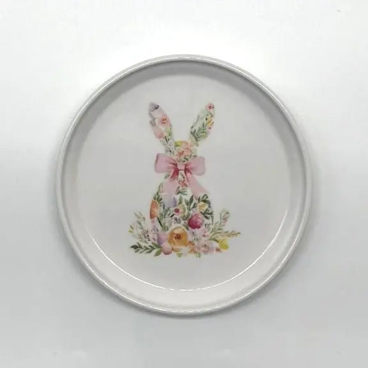 Floral Easter Bunny Anything Dish, 5" Faust Heirlooms
