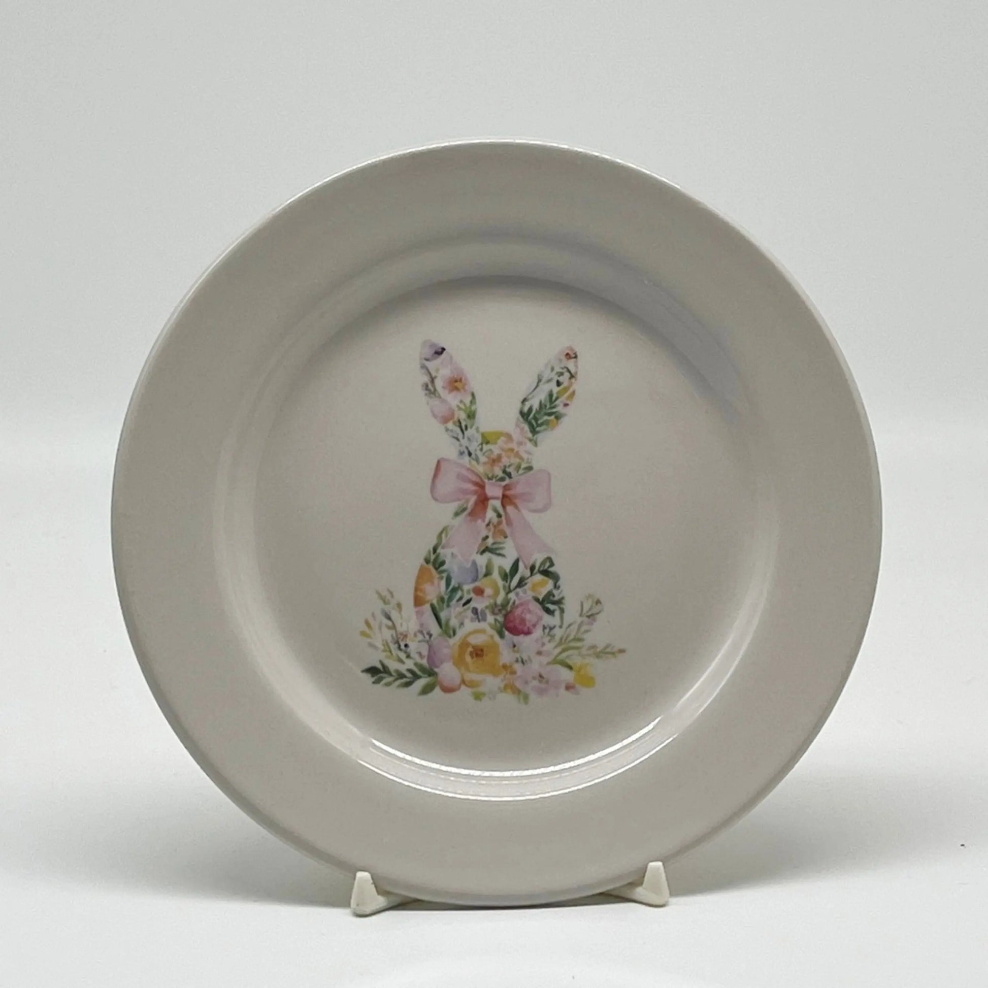 Floral Easter Bunny Plate, 6 1/4" Faust Heirlooms