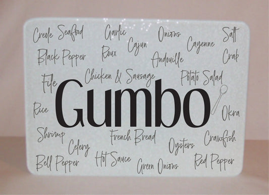 Gumbo Glass Cutting Board