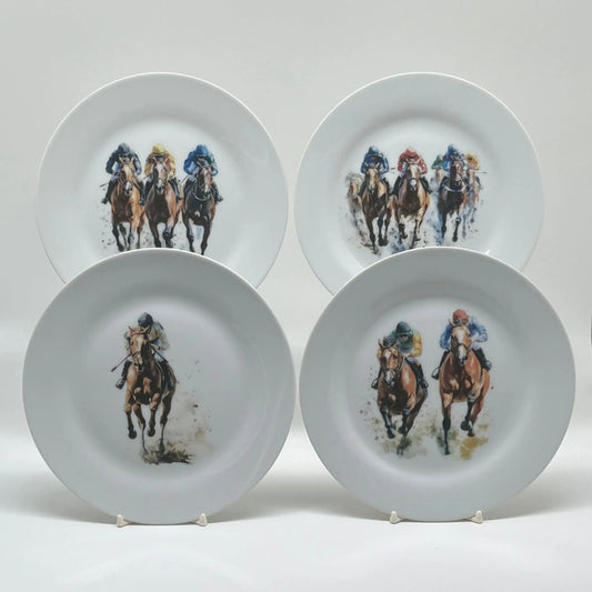 Horse Racing Plate, 7 1/2" Jane & Lizzee
