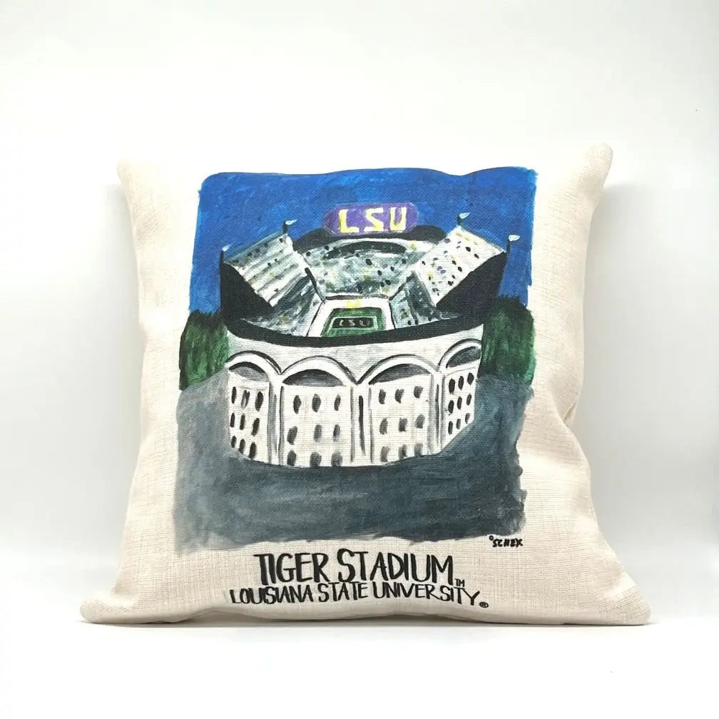 LSU Tiger Stadium Throw Pillow