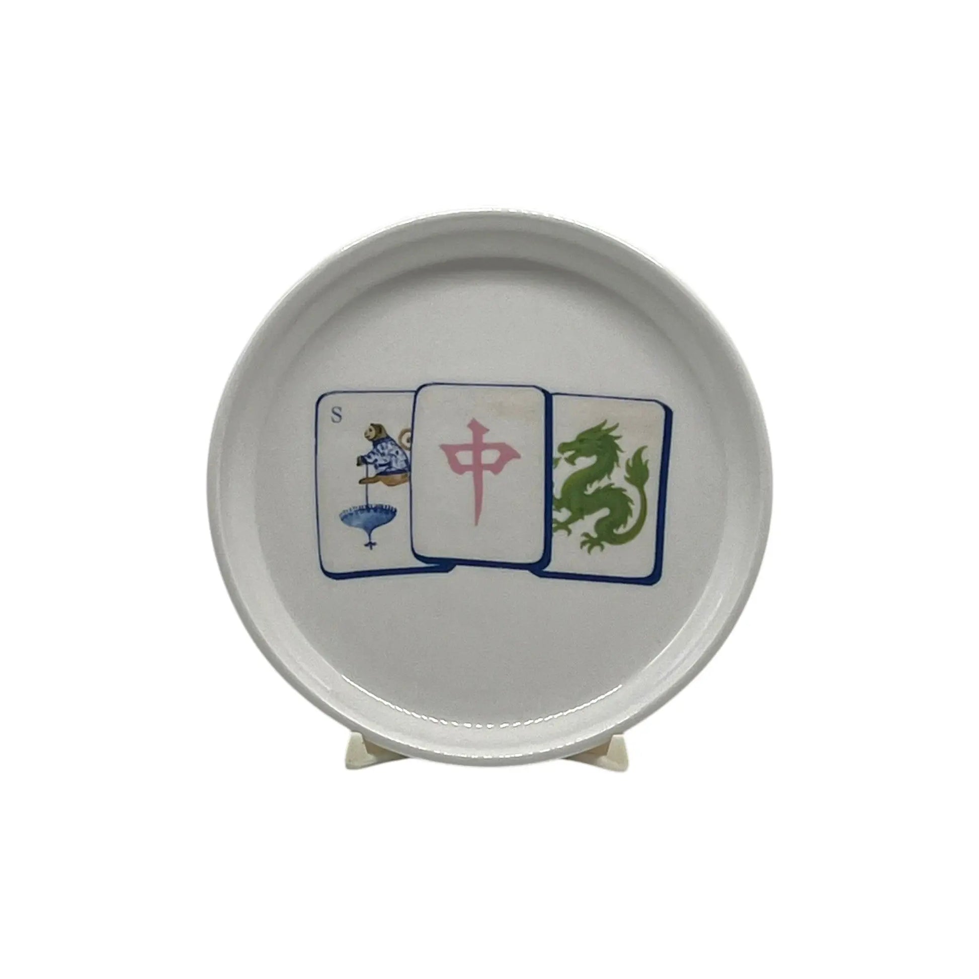 Mahjong Tiles Anything Dish, 5" (blue tiles) Jane & Lizzee