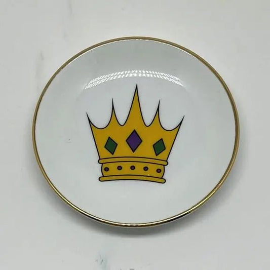 Mardi Gras Crown Ring Dish, 4" JD & Company