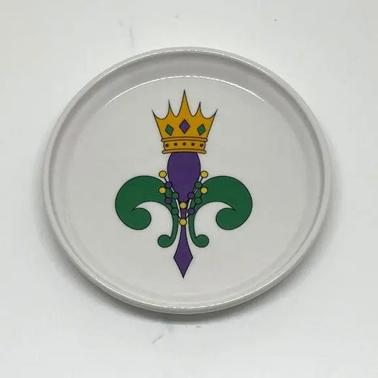 Mardi Gras Fleur de Lis Anything Dish, 5" JD & Company