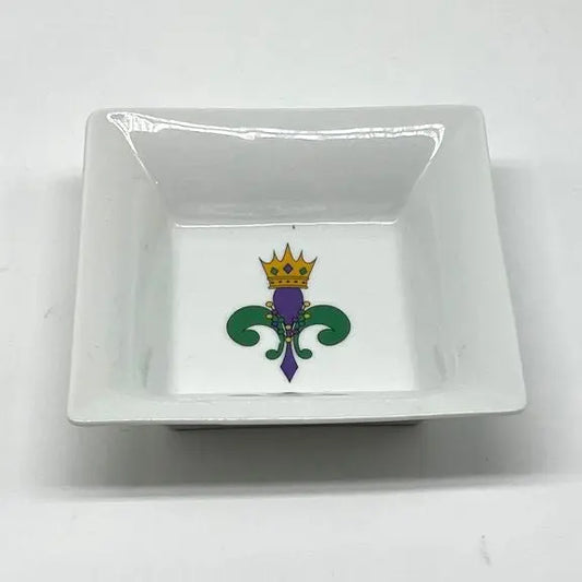 Mardi Gras Fleur de Lis Catch All Dish JD & Company