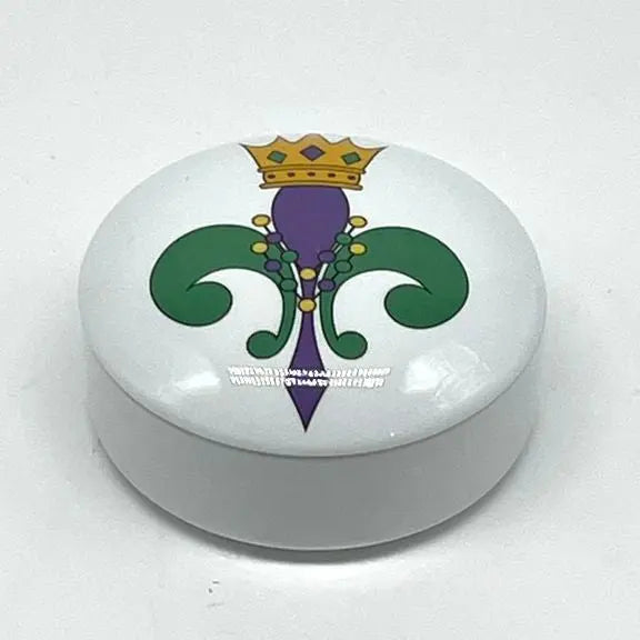 Mardi Gras Fleur de Lis Keepsake Box Faust Heirlooms
