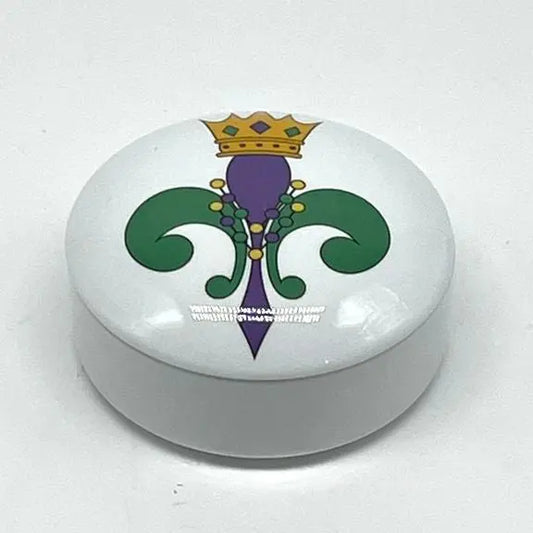 Mardi Gras Fleur de Lis Keepsake Box Faust Heirlooms
