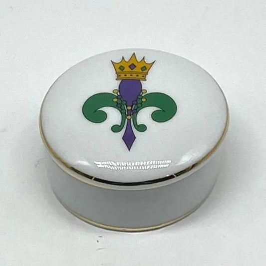 Mardi Gras Fleur de Lis Keepsake Box JD & Company