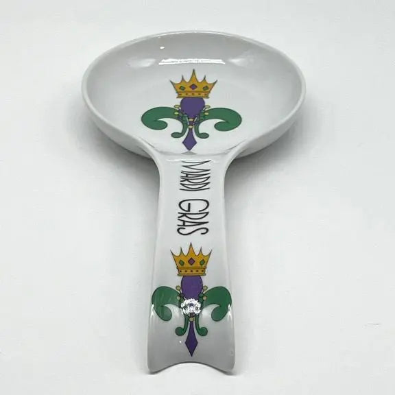 Mardi Gras Fleur de Lis Spoon Rest JD & Company