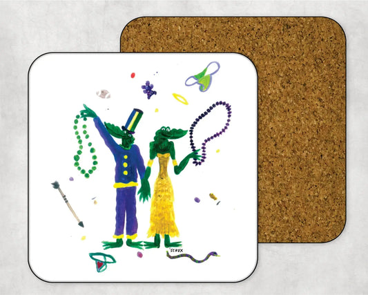 Mardi Gras Throws Gators Coaster JD & Company