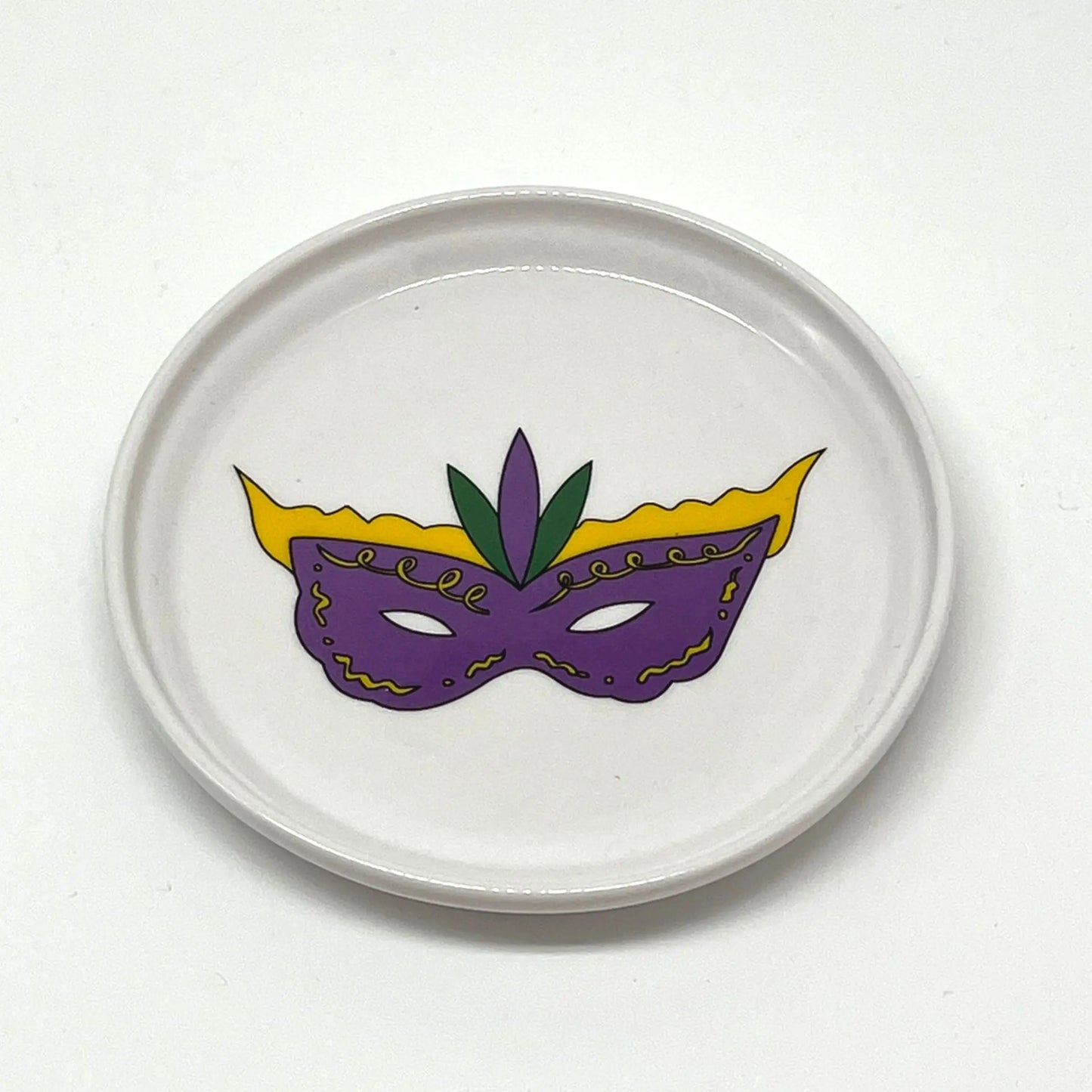 Mardi Gras Mask Anything Dish, 5" JD & Company