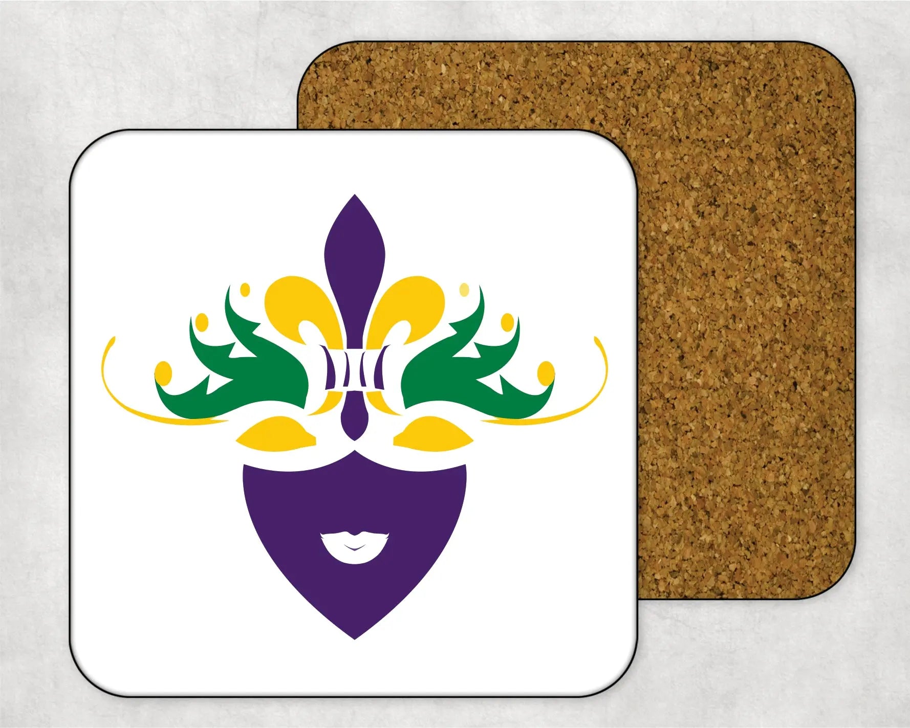 Mardi Gras Mask Coaster JD & Company