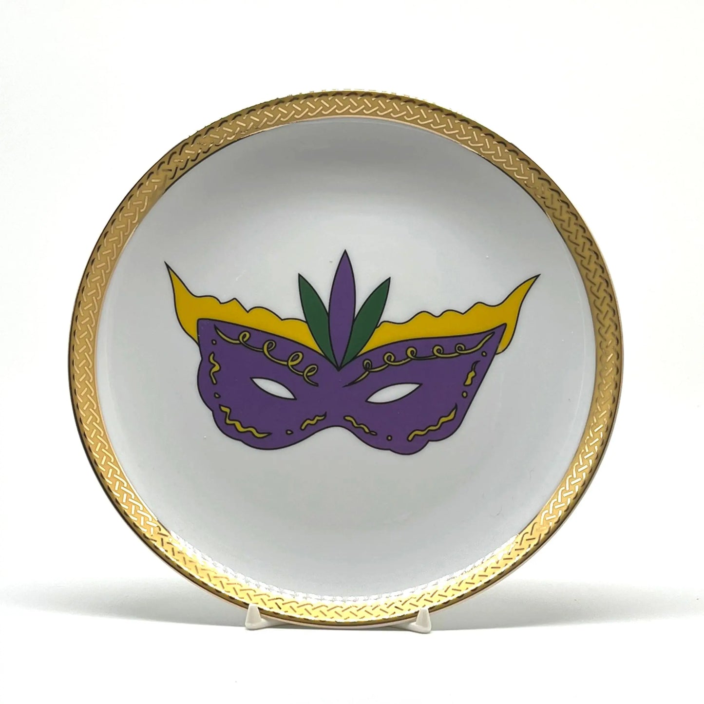 Mardi Gras Mask Plate, 8" JD & Company