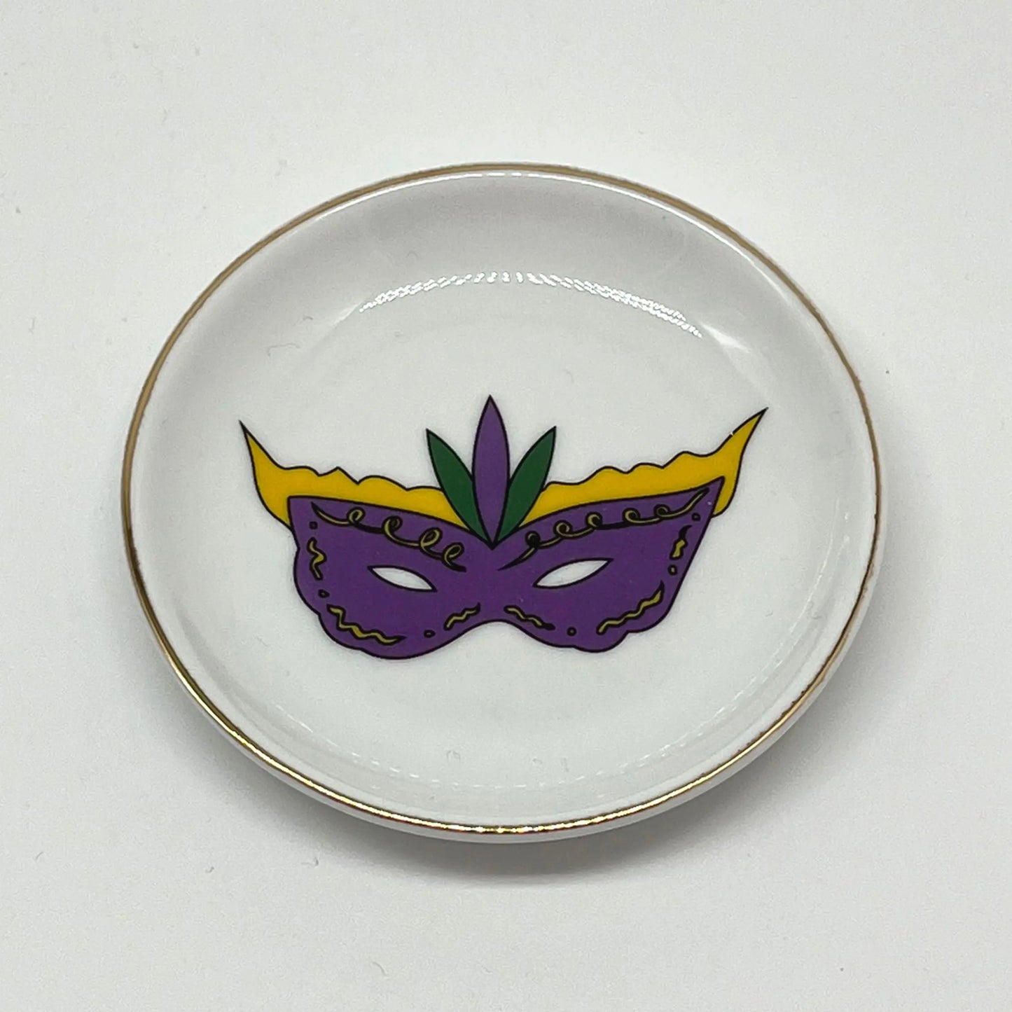 Mardi Gras Mask Ring Dish, 4" JD & Company