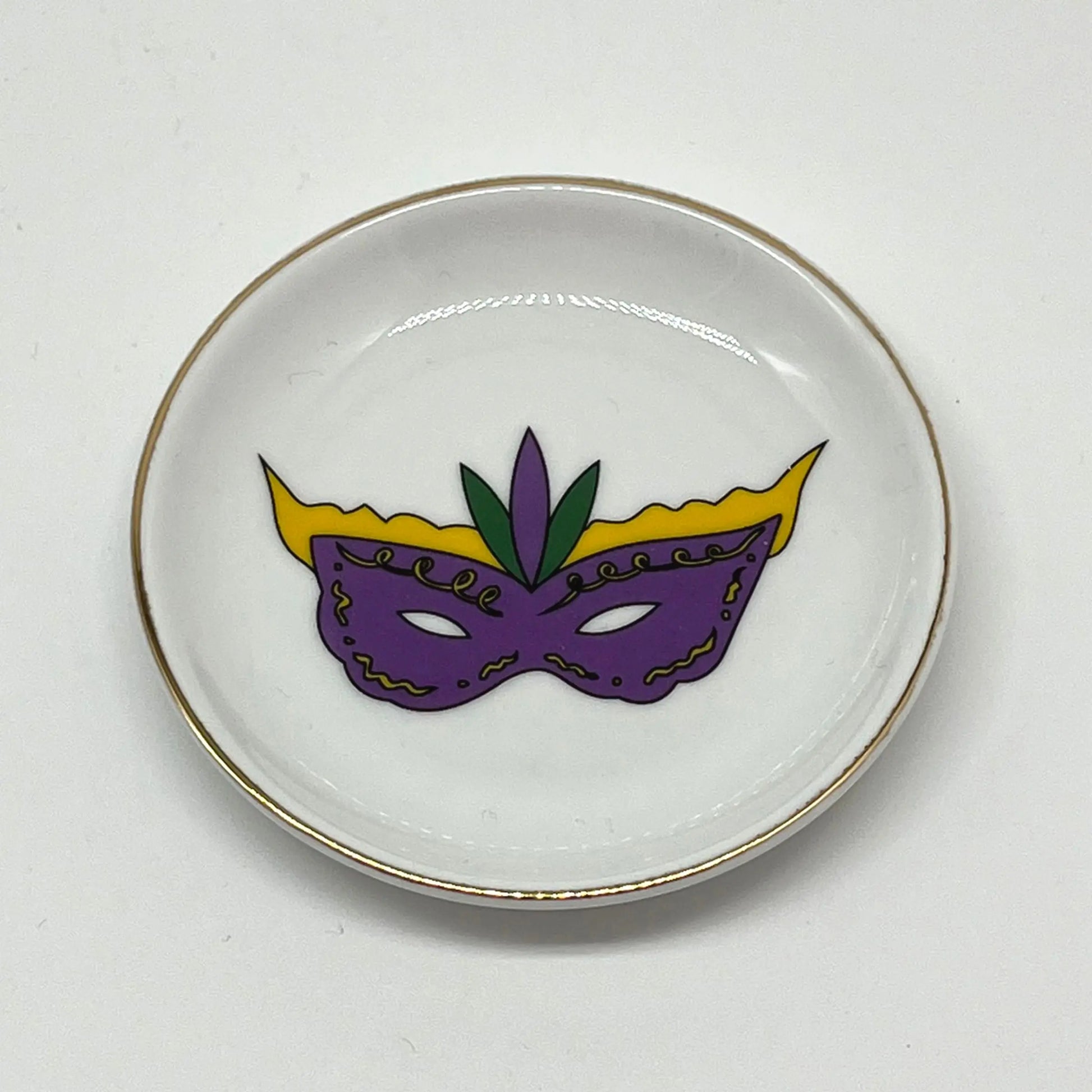 Mardi Gras Mask Ring Dish, 4" JD & Company