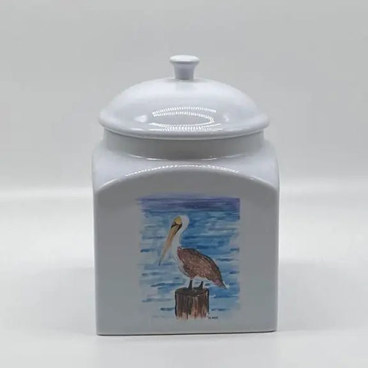 Pelican Canister Jar, 7 1/2"