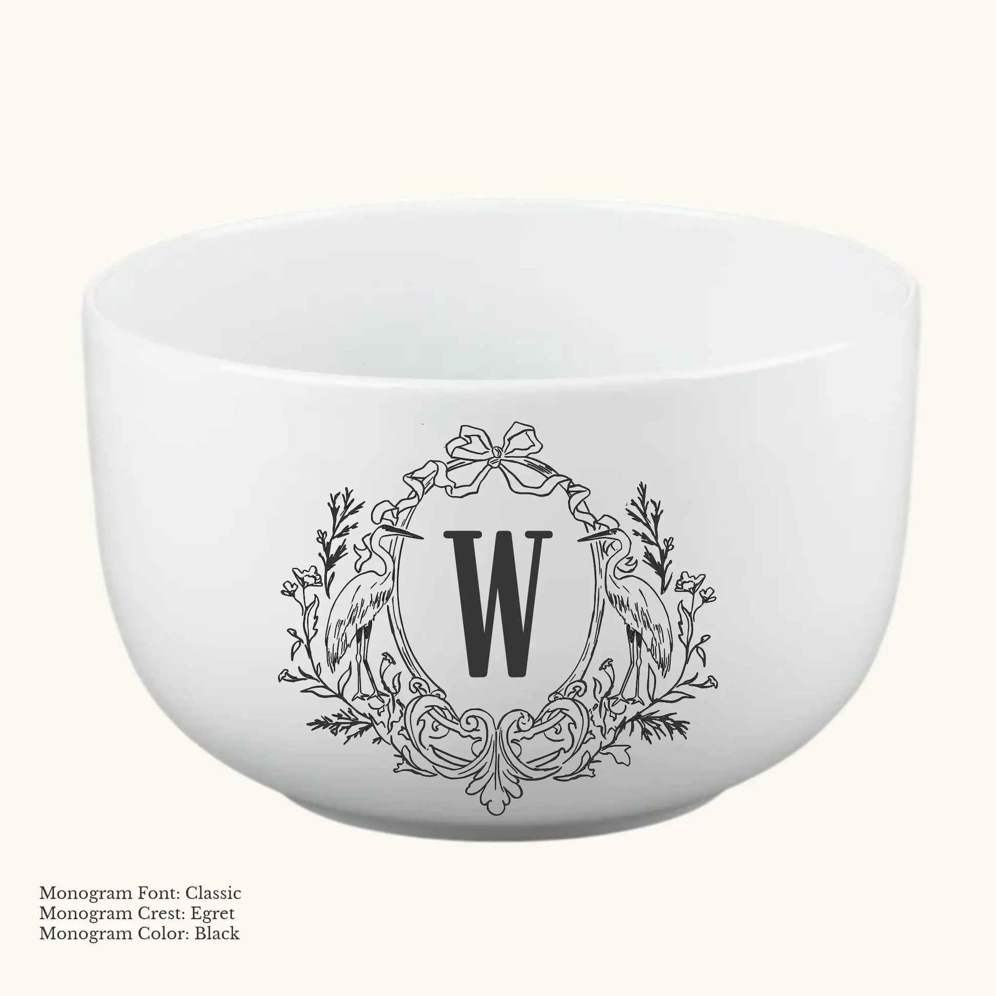 Serving Bowl (straight sided) - Custom Monogram Faust Heirlooms