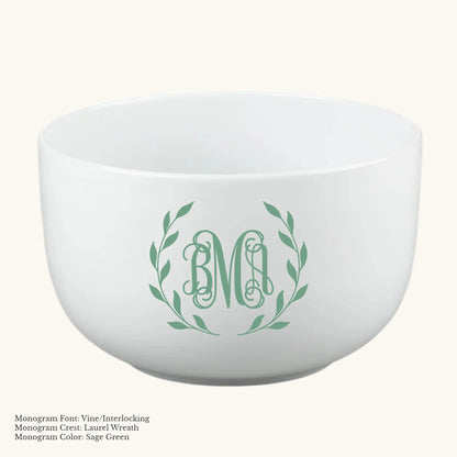 Serving Bowl (straight sided) - Custom Monogram Faust Heirlooms