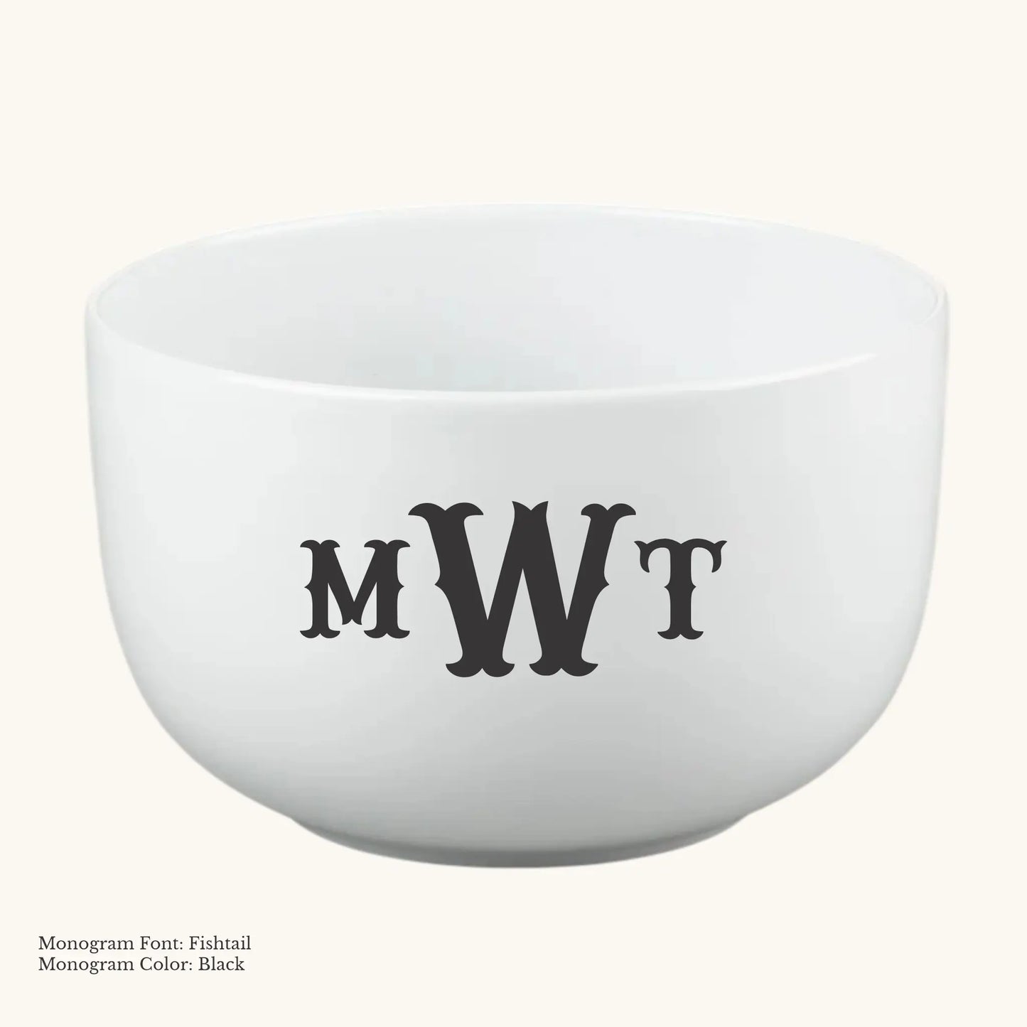 Serving Bowl (straight sided) - Custom Monogram Faust Heirlooms